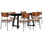 Moe's Home Collection Godenza Rectangular Dining Set in Black