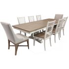 Parker House Americana Modern 88 in. Trestle Dining Set in Cotton #2518-2018-COT