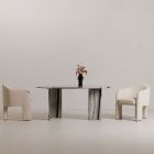 Moe's Home Collection Celia Oval Dining Set in Panda Marble