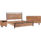 Home Trends & Designs Aspen King Bedroom Set in Smoked Acacia