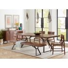 Home Trends & Designs London Loft 80" Dining Set in Walnut