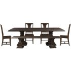 Home Trends & Designs Nimes 84" Dining Set in Vintage Brown