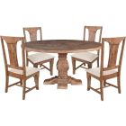 Home Trends & Designs San Rafael 60" Round Dining Set in Antique Oak