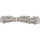 Luonto Furniture Fantasy Sofa Sleeper Set Fun 496/217/6 Chrome - GAS Level