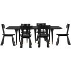 Noir Furniture Romeo Dining Set with Gilbert Chair, Hand Rubbed Black