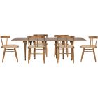 Noir Furniture Shifter Dining Set, Dark Walnut