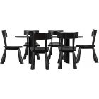 Noir Furniture Concave Dining Set with Gilbert Chair