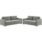 Luonto Furniture Hampton Sofa Sleeper Set Rodeo 104/217/6 Chrome