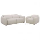 Moe's Home Collection Eli Power Recliner Sofa Set in Warm White