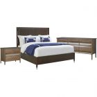 Fairfield Libby Langdon Farley Queen Bedroom Set with Heatherwood 2 Drawer Nightstand