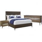 Fairfield Libby Langdon Farley Queen Bedroom Set with Heatherwood 3 Drawer Nightstand