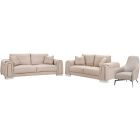 AICO Michael Amini Mia Bella Bergamo Sofa Set St. Steel