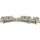 Luonto Furniture Nico Sofa Sleeper Set Loule 616/104/9 Walnut