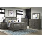 Intercon Furniture Oak Park Slat Bedroom Set in Brushed Pewter