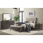 Intercon Furniture Portia Panel Upholstered Bedroom Set in Brushed Brindle