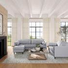 TOV Furniture Cave Gray Tweed Sofa Set