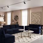 TOV Furniture Willow Navy Modular Sofa Set