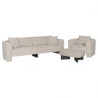 Vanguard Lola Stocked Bench Seat Sofa Set in Jasper Pebble