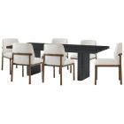 Theodore Alexander Kesden Extension Dining Set in Silent Black