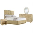 Theodore Alexander Origins Plinth US King Bedroom Set in Sesame