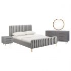 TOV Furniture Angela Grey Bedroom Set in King