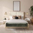 TOV Furniture Eliana Queen Bedroom Set - Cream Velvet