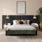 TOV Furniture Eliana Queen Bedroom Set with Wings - Black Velvet