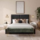 TOV Furniture Eliana Queen Bedroom Set - Black Velvet