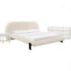 TOV Furniture Ophelia Wool Queen Bedroom Set - Cream Faux