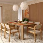 TOV Furniture Polly Extendable Rectangular Dining Set - Natural Ash