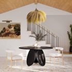 TOV Furniture Emil Round Dining Set - Black Oak