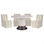 Universal Furniture New Modern Solara Dining Set -White Oak with Kylo Side Chair