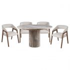 Universal Furniture New Modern Meadow Dining Set with Barrel Back Dining Chair