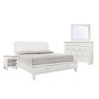 Aspenhome Cambridge Sleigh Storage Bedroom Set - White #451