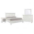 Aspenhome Cambridge Panel Storage Bedroom Set - White #451