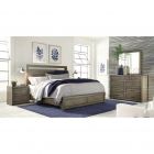 Aspenhome Modern Loft Panel Storage Bedroom Set - Greystone #450