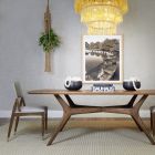 Alder & Tweed Furniture Ryker Dining Set in Warm Walnut