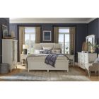 Magnussen  Willowbrook Panel Bedroom Set with Upholstered Headboard in Egg Shell White