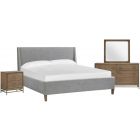 Magnussen Lindon Grey Upholstered Island Bedroom Set