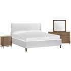 Magnussen Lindon White Upholstered Island Bedroom Set