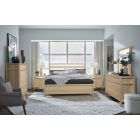 Magnussen Merrifield Panel Bedroom Set with Upholstered Headboard in Sandstone Beige