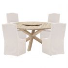 Essentials For Living Woven Boca-Adele Outdoor 63" Round Dining Set, T2SC