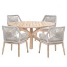 Woven Boca-Loom Outdoor 63" Round Dining Set, T1AC3