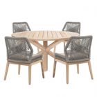 Essentials For Living Woven Boca-Loom Outdoor 63" Round Dining Set, T1SC3