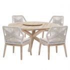 Essentials For Living Woven Boca-Loom Outdoor 63" Round Dining Set, T1SC1