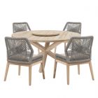 Essentials For Living Woven Boca-Loom Outdoor 63" Round Dining Set, T1SC3