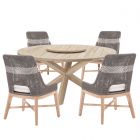 Essentials For Living Woven Boca-Tapestry Outdoor 63" Round Dining Set, T2SC1