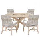 Essentials For Living Woven Boca-Tapestry Outdoor 63" Round Dining Set, T2SC1