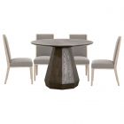 Essentials For Living Traditions Coulter 42" Round Dining Set in Burnished Brown Ash