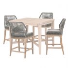 Essentials For Living Woven Carmel- Loom Outdoor 42" Square Counter Dining Set - CT1CS2